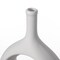 Uniquewise Contemporary White Ceramic Unique Shaped Flower Table Vase Centerpiece, 9 Inch QI004363.S.WT - alternate 2